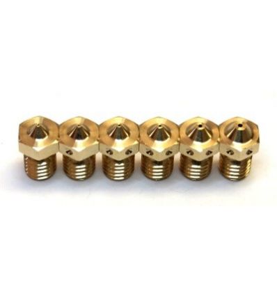 E3D V6 Brass Nozzle Triple Pack 1.75mm, 0.6mm 